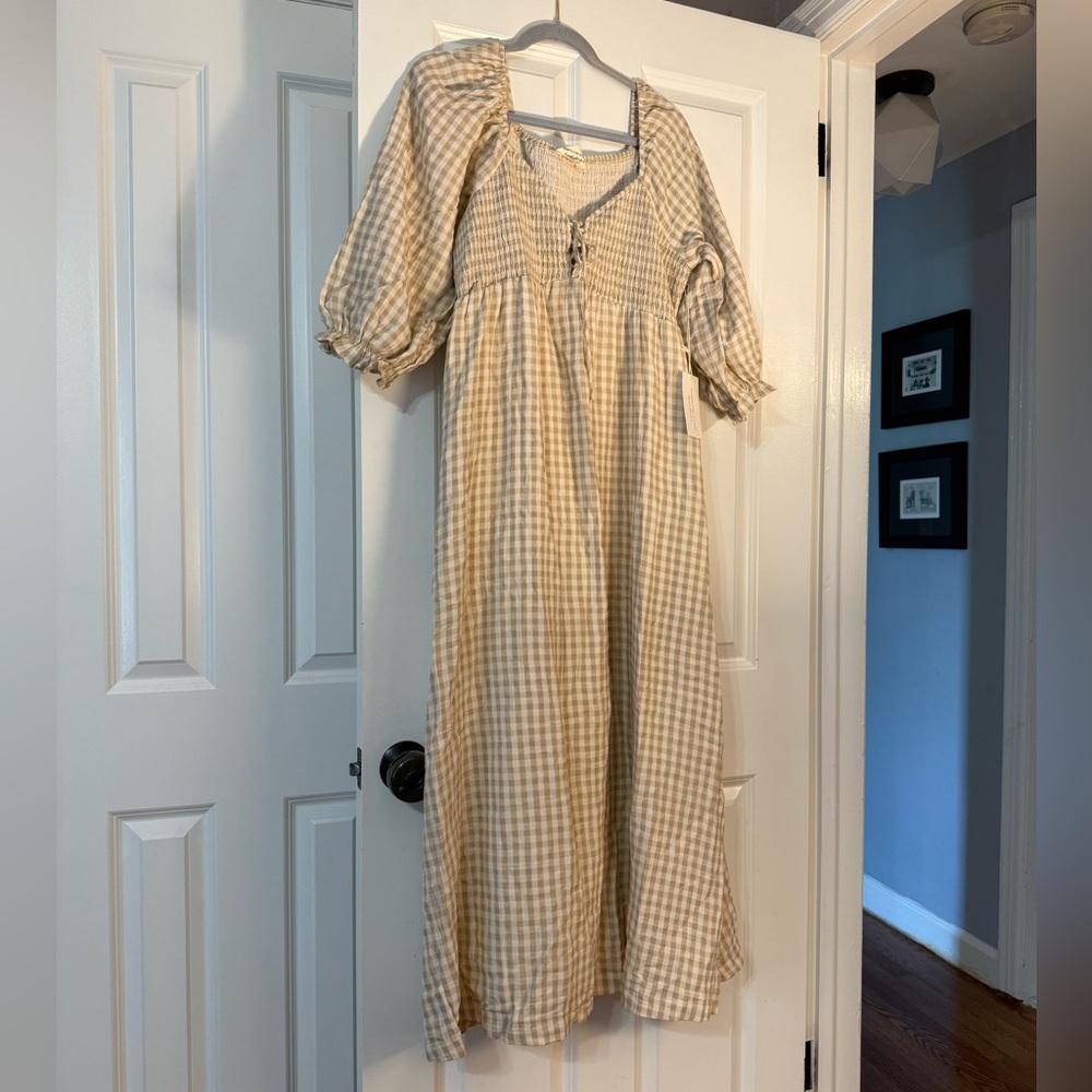 Gingham maternity Dress NWT